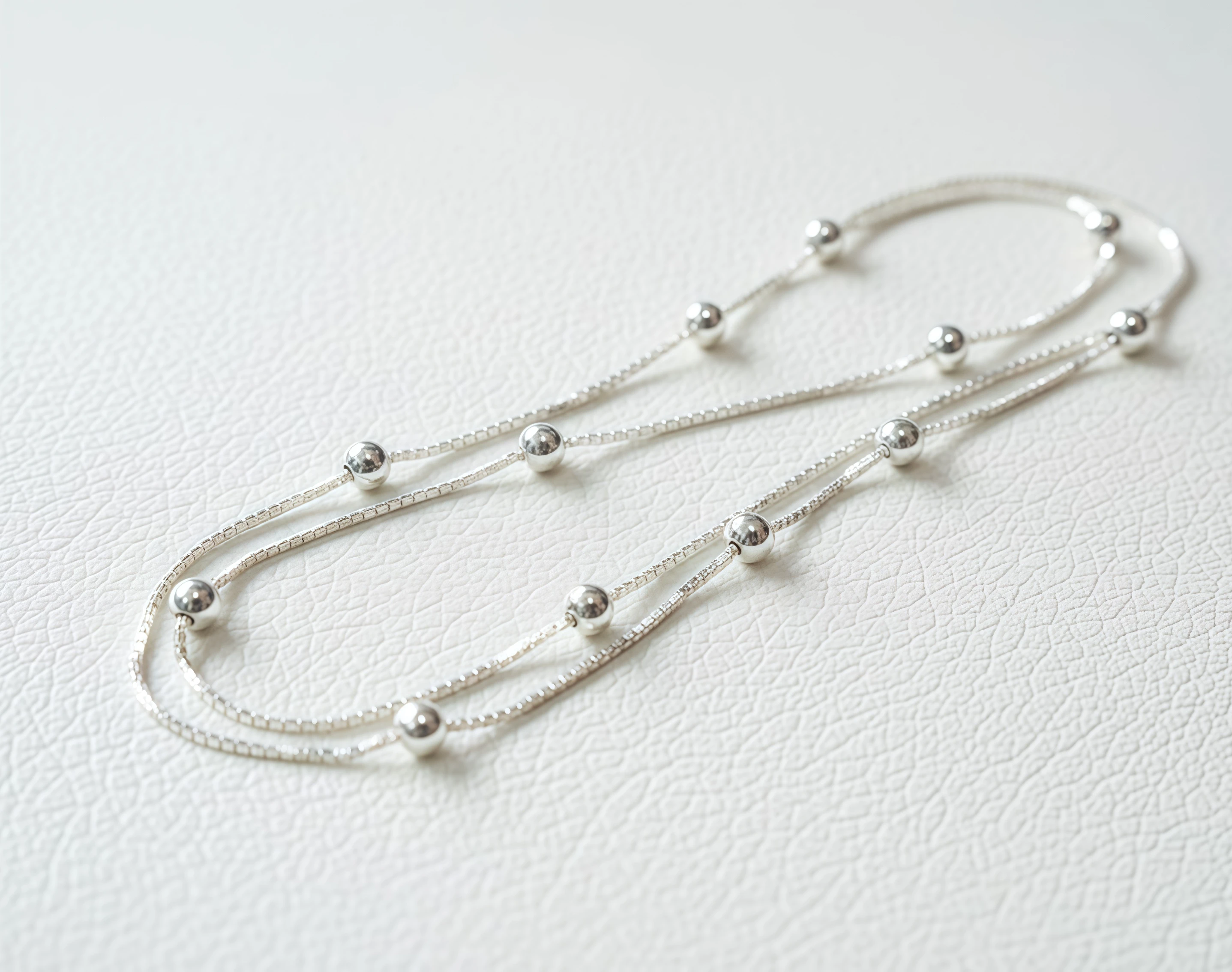 Vista de Cadena tipo Rolo con cuentas